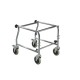 Folding, Portable, Upholstered Commode w/Wheels