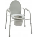 Deluxe All-In-One Welded Steel Commode