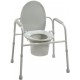 Deluxe All-In-One Welded Steel Commode