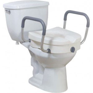Raised Toilet Seat w/ Removable Arms