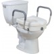2-IN-1 Locking, Raised Toilet Seat w/ Removable Arms