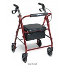 Walkabout Basic Four-Wheel Rollator-Red