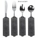 Built-Up Soft Handle Utensil Set/4